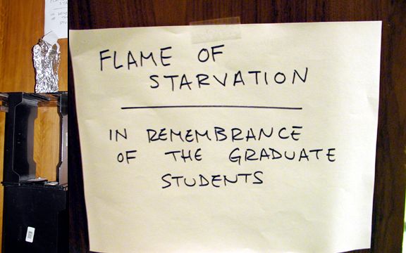 Flame of starvation: in remembrance of the graduate students.