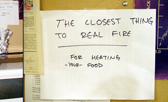 The closest thing to real fire: for heating your food.