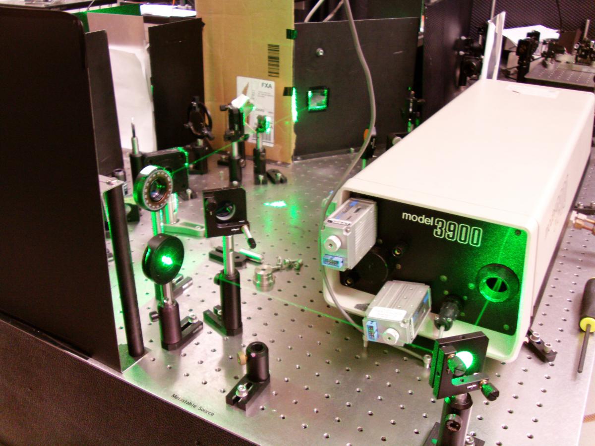 Lasers assembled for an experiment