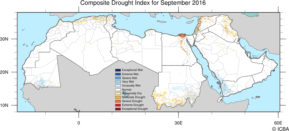MENA CDI map for September 2016