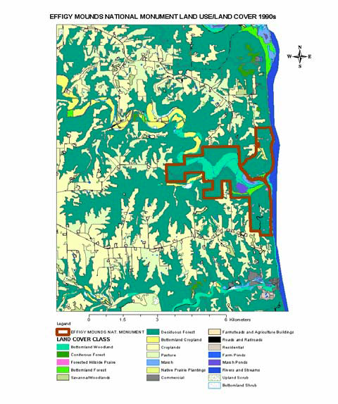 Land use/land cover at Effigy Mounds National Monument