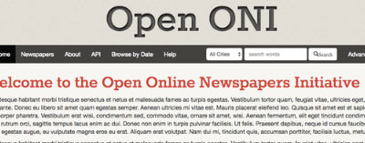 Screen capture of Open Oni website
