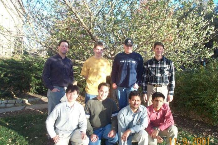 Batelaan group near the Newton's apple tree