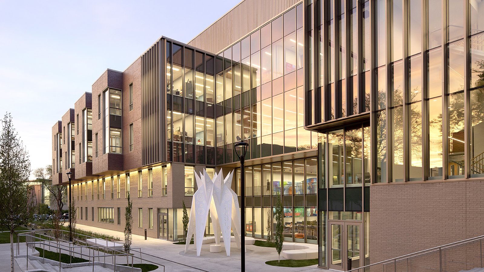 exterior view of west side of Carolyn Pope Edwards Hall