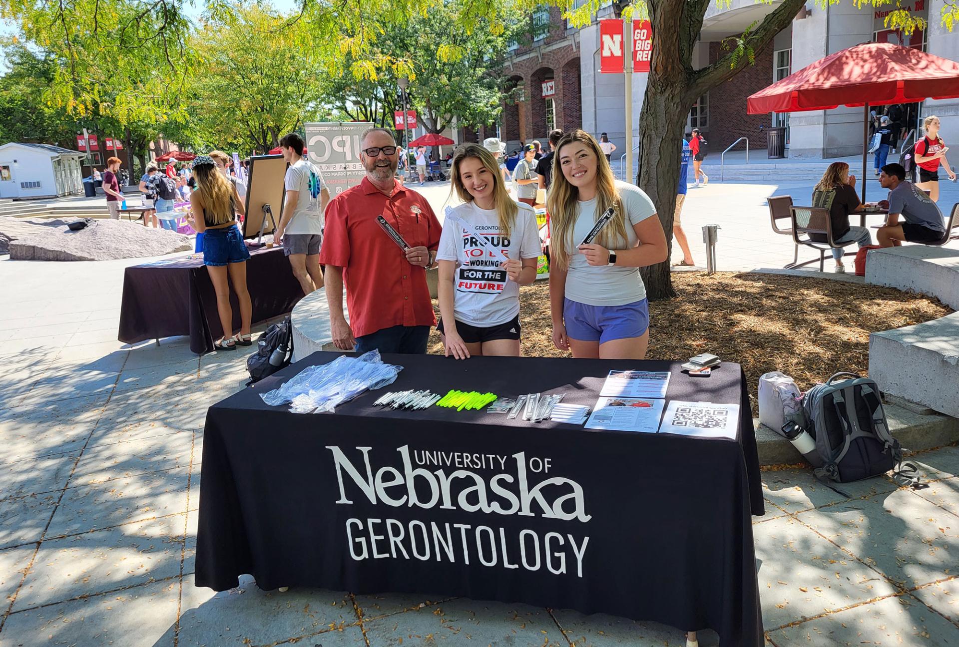 Gerontology table on the UNL campus