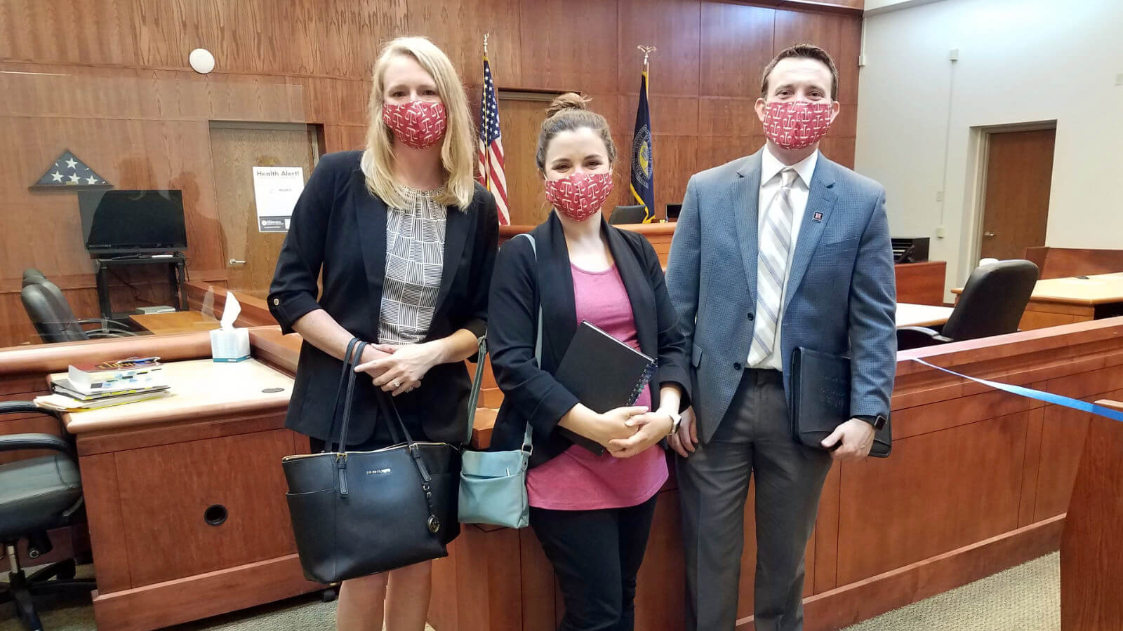 Students in county courtroom