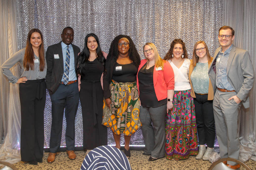 Students and faculty posing for a photo